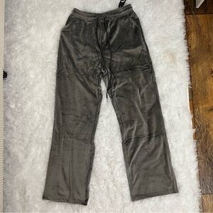 Gray Velvet Sweatpants